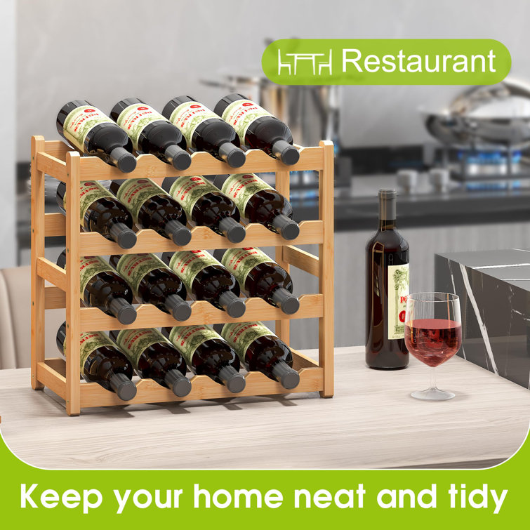 4 bottle discount wine rack countertop